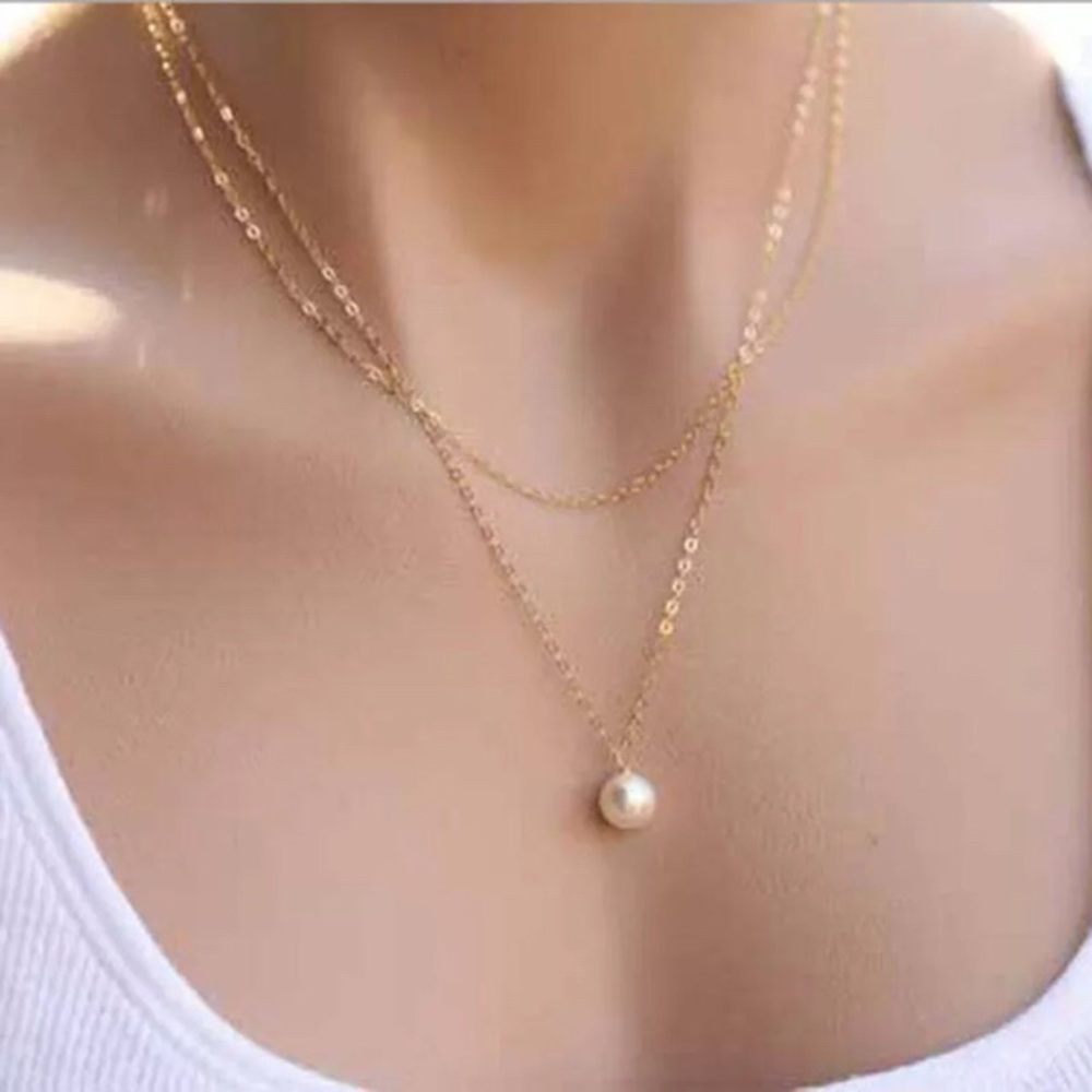 ‼️3/$30 Pearl Multilayer Gold Choker Necklace - Picture 1 of 2